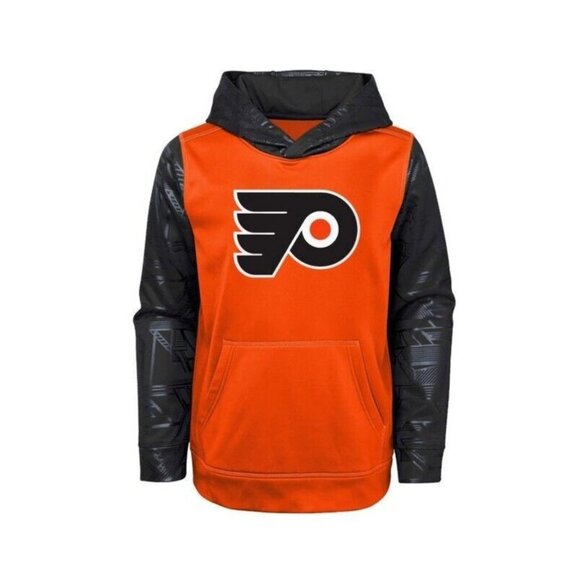 NHL Philadelphia Flyers Performance Fleece Long Sleeve Hoodie Boys XL (16/18) - Picture 1 of 5